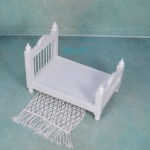 WOODEN BABY BED WHITE