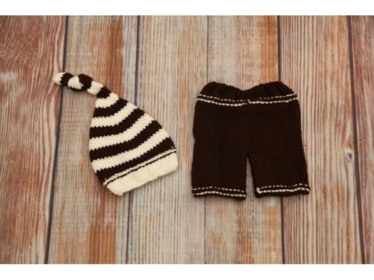 WOOLEN PANT & CAP (Brown)