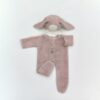 BABY FUR ROMPER WITH RABBIT EAR