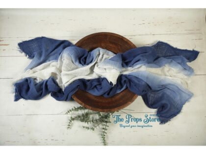 MUSLIN DUAL COLOUR WRAP LIGHT BLUE