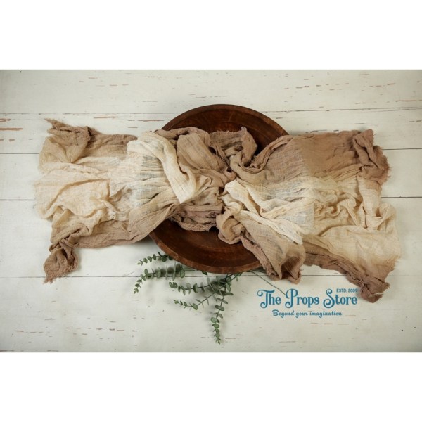 MUSLIN DUAL COLOUR WRAP BROWN