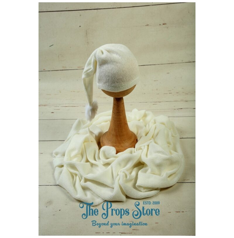 SLEEP HAT WITH WRAP WHITE