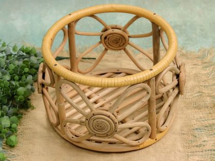 CANE FLORAL BASKET
