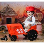 WOODEN TRACTOR - RED - Image 3