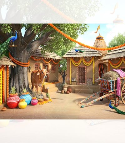 KRISHNA JANMASHTAMI THEME BACKDROP