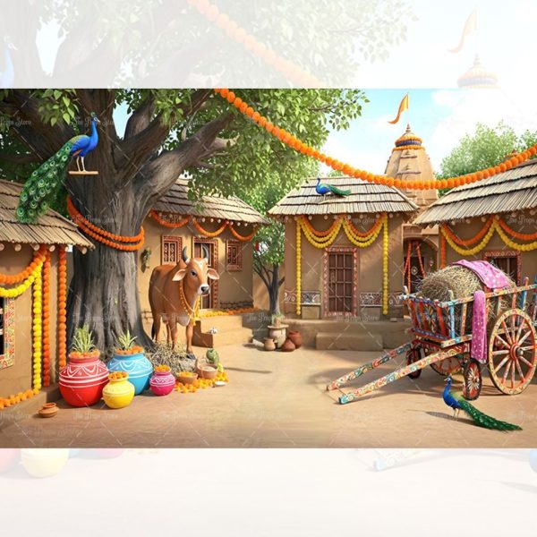 KRISHNA JANMASHTAMI THEME BACKDROP