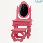 DRESSING TABLE WITH STOOL - PINK - Image 3