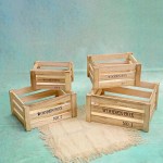 Wooden Crate 4Pc Set