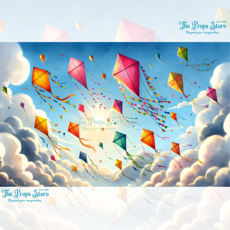 Makar Sankranti Festival Fabric Backdrop