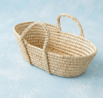 STRAW BRAIDED BASKET