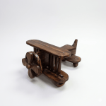 WOODEN BABY AIRPLANE BROWN