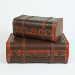 VINTAGE BAG 2PC SET BROWN PROP
