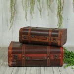 VINTAGE BAG 2PC SET BROWN PROP