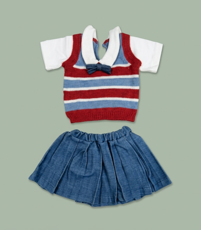 GIRL SCHOOL COSTUME SWEATER AND SHORTS