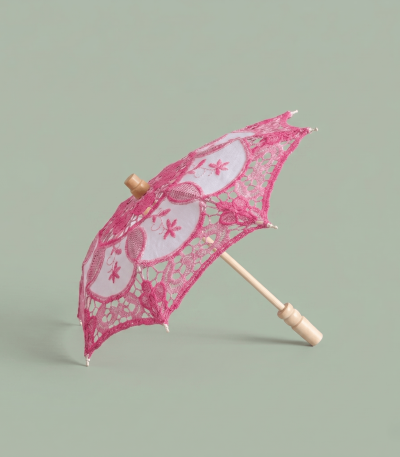 LACE UMBRELLA SMALL- PINK