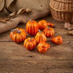 ORANGE PUMPKIN PROPS  (Set of 8) - Image 2