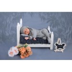 WOODEN WHITE BED - Image 4